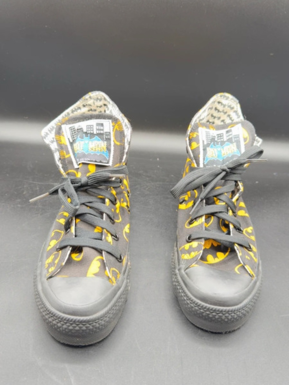 Converse Black and Yellow Batman High-Top Sneakers